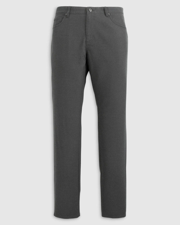 Johnnie-O London Brushed Twill Flannel Pant: Charcoal