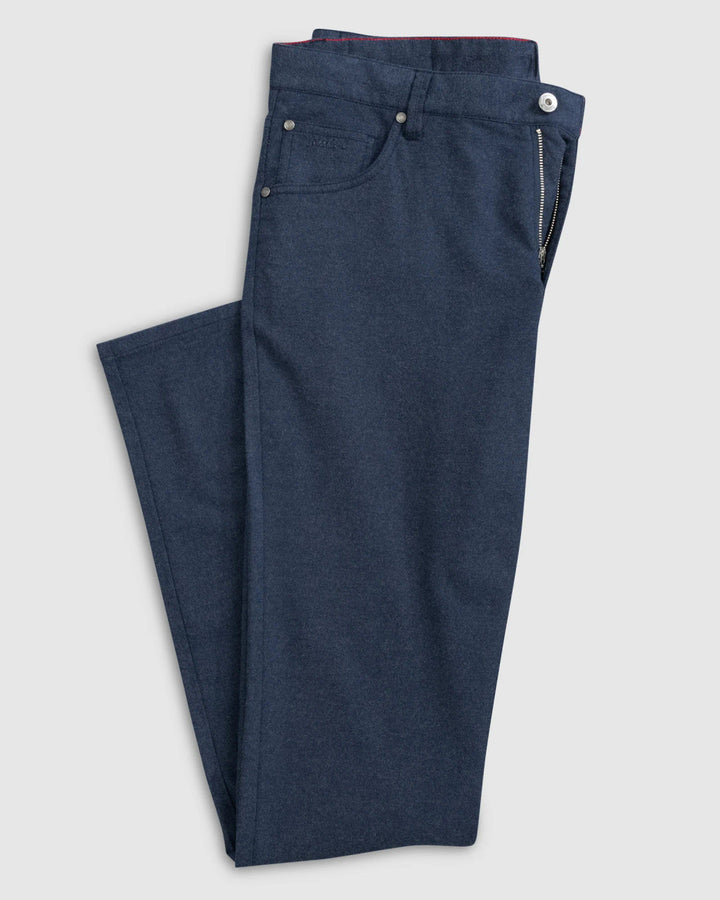 Johnnie-O London Brushed Twill Flannel Pant: Indigo