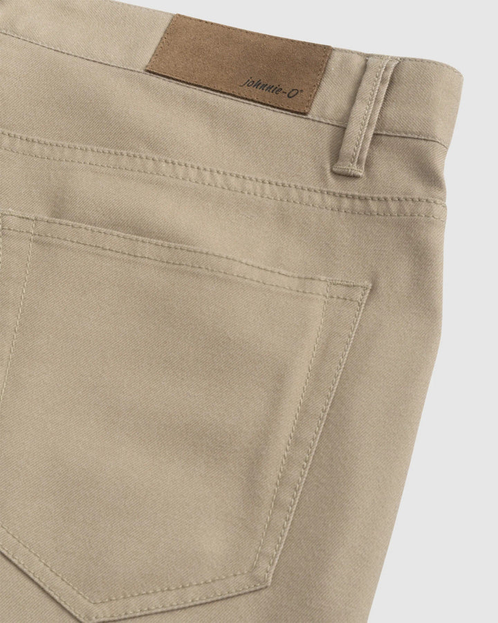 Johnnie-O London Brushed Twill Flannel Pant: Khaki