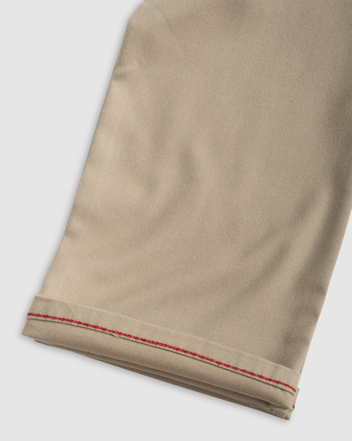 Johnnie-O London Brushed Twill Flannel Pant: Khaki