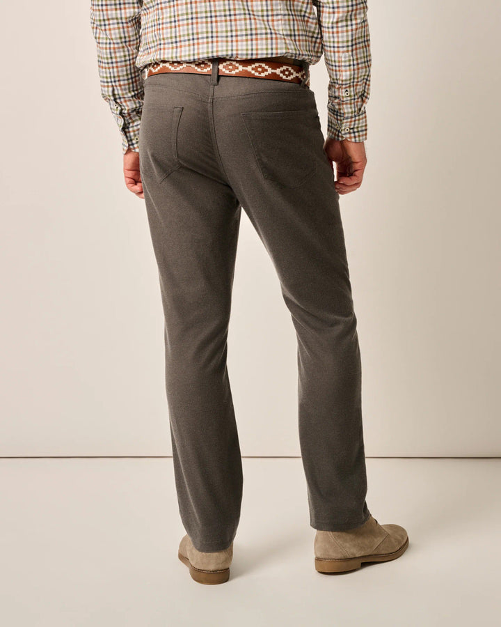 Johnnie-O London Brushed Twill Flannel Pant: Charcoal