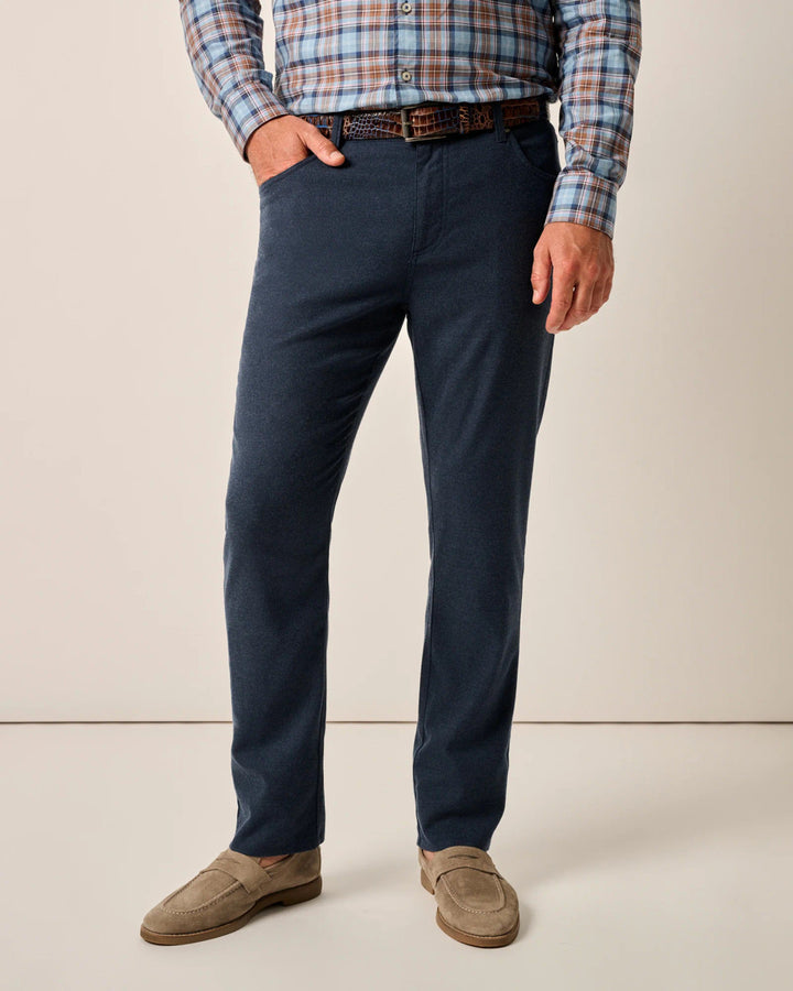 Johnnie-O London Brushed Twill Flannel Pant: Indigo