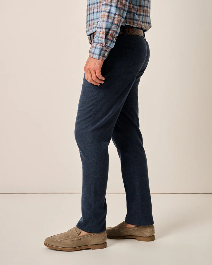 Johnnie-O London Brushed Twill Flannel Pant: Indigo