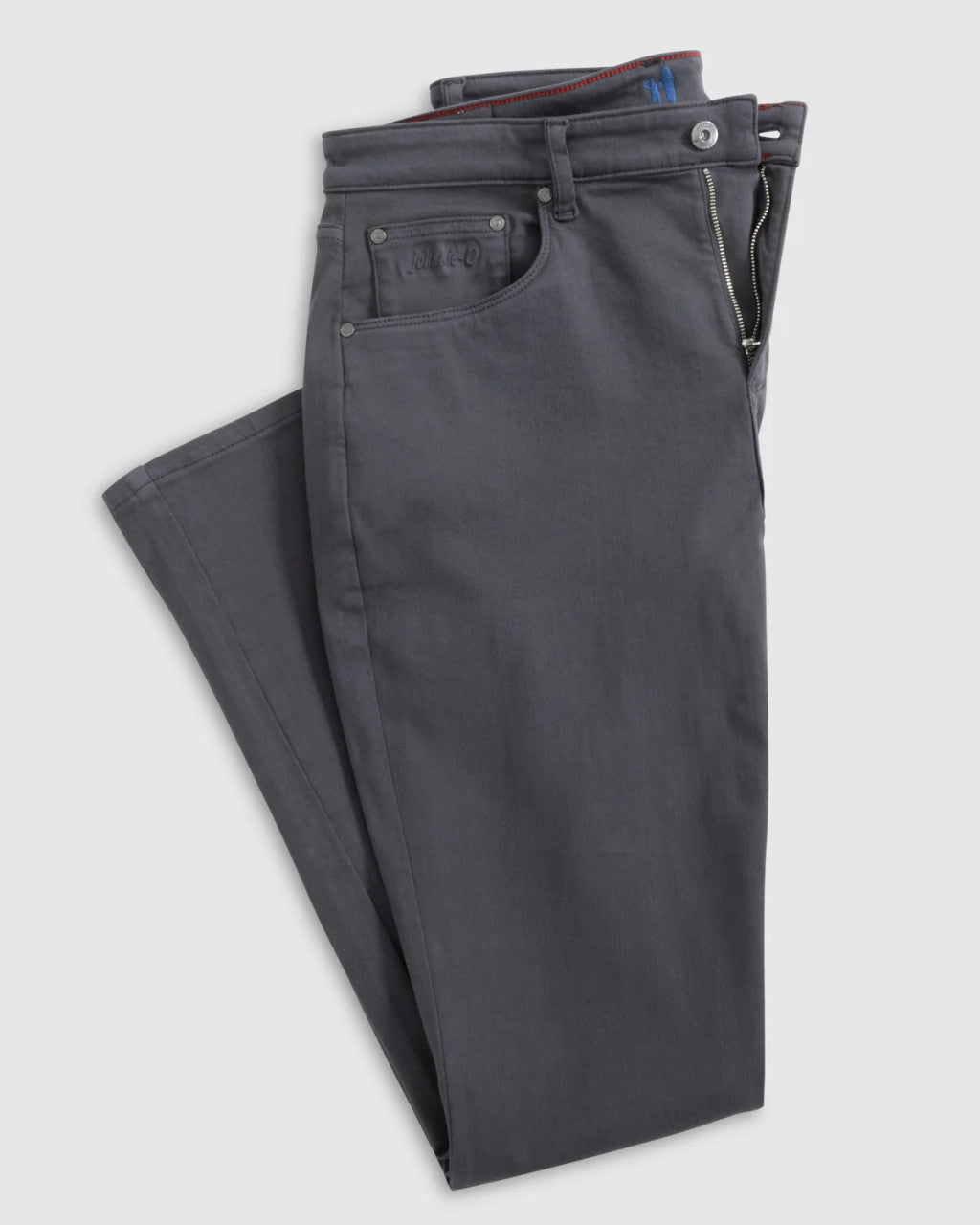 Johnnie-O Newport 5-Pocket Cotton Pant: Charcoal