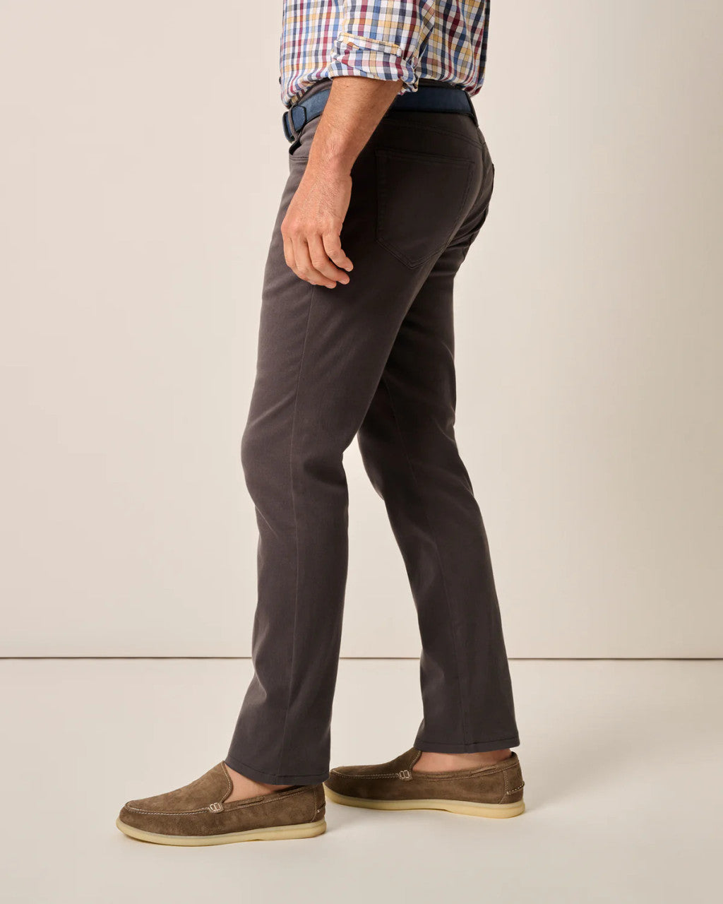 Johnnie-O Newport 5-Pocket Cotton Pant: Charcoal