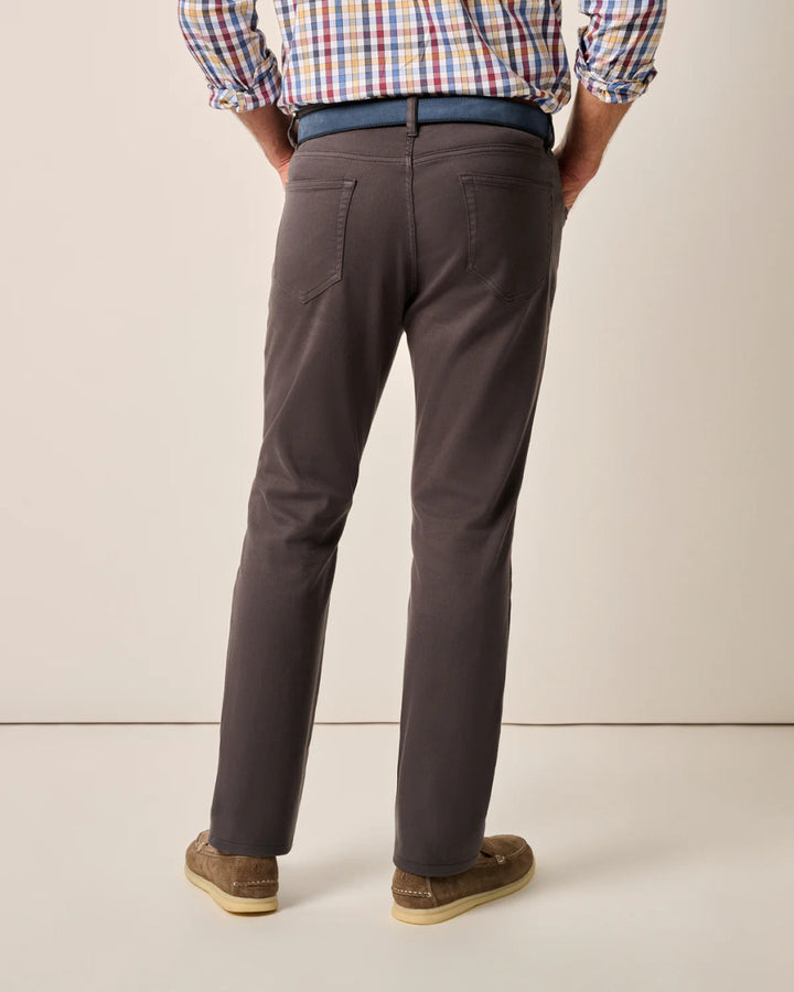 Johnnie-O Newport 5-Pocket Cotton Pant: Charcoal