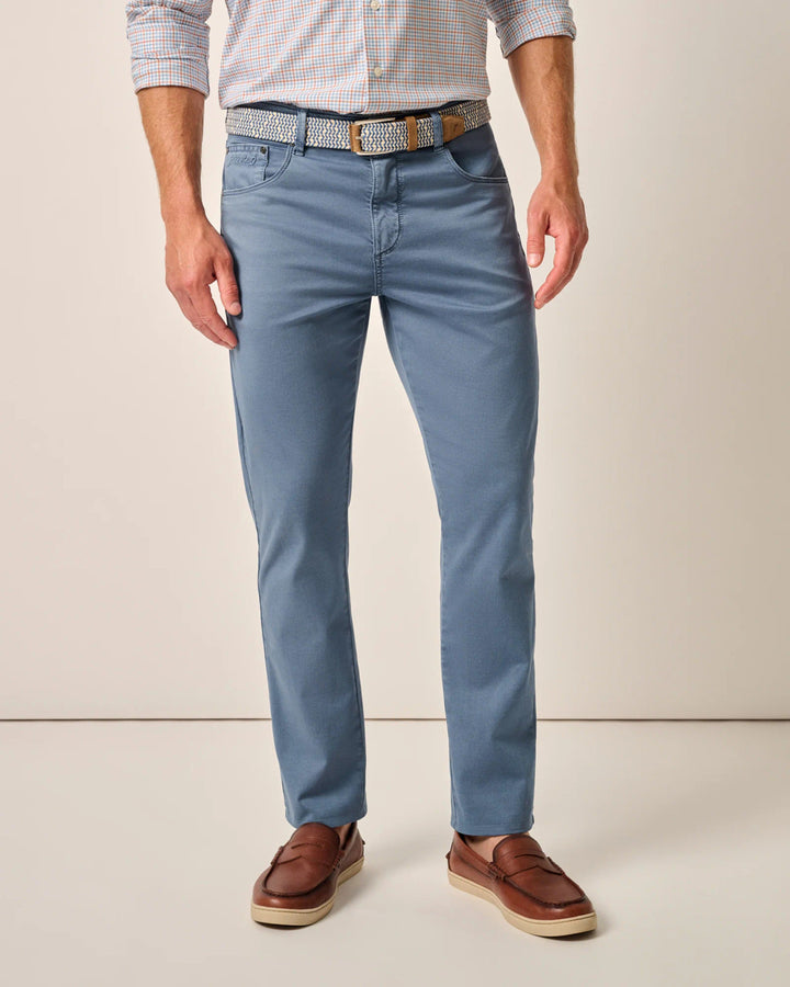 Johnnie-O Carmel Sateen 5-Pocket Pant: Blue Horizon