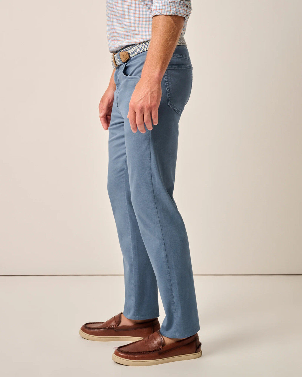 Johnnie-O Carmel Sateen 5-Pocket Pant: Blue Horizon