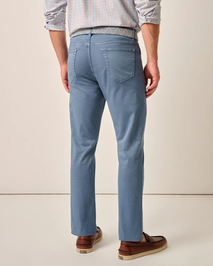 Johnnie-O Carmel Sateen 5-Pocket Pant: Blue Horizon