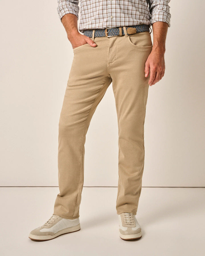 Johnnie-O Carmel Sateen 5-Pocket Pant: Khaki