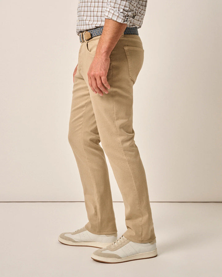 Johnnie-O Carmel Sateen 5-Pocket Pant: Khaki