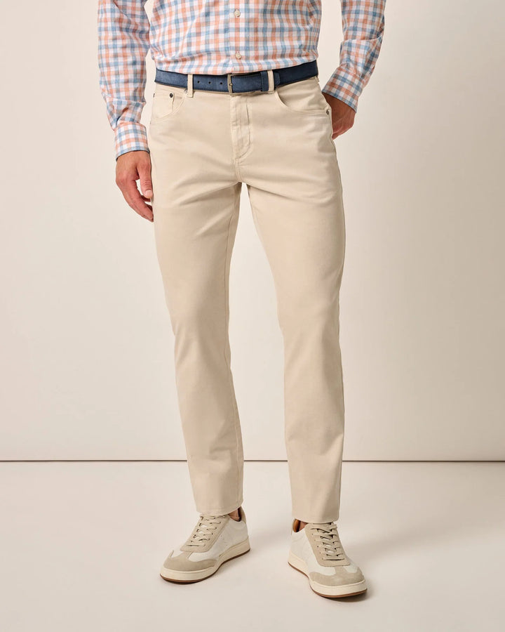Johnnie-O Carmel Sateen 5-Pocket Pant: Stone
