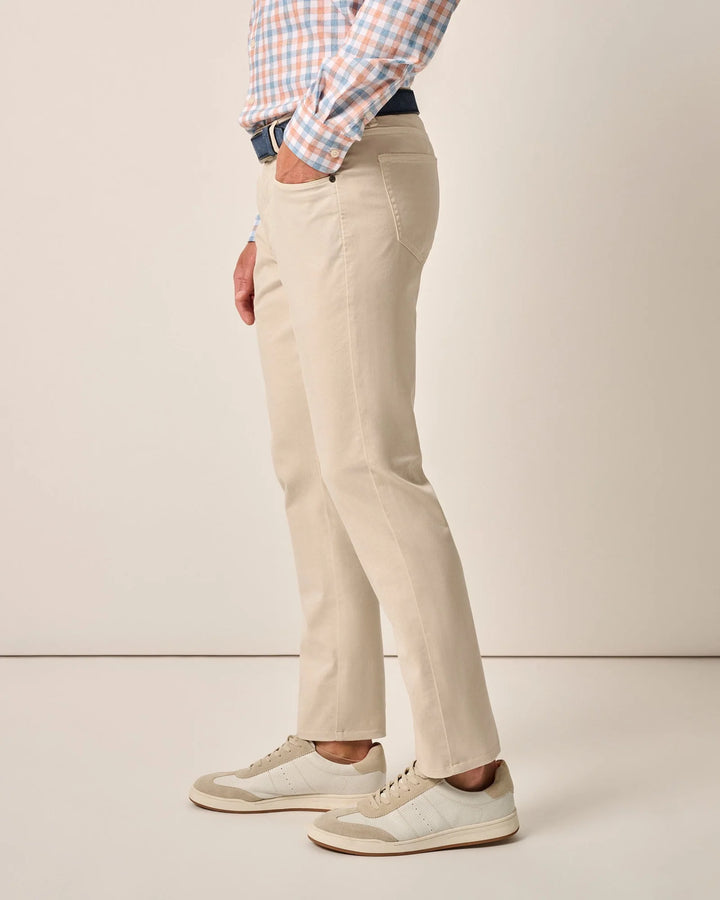 Johnnie-O Carmel Sateen 5-Pocket Pant: Stone