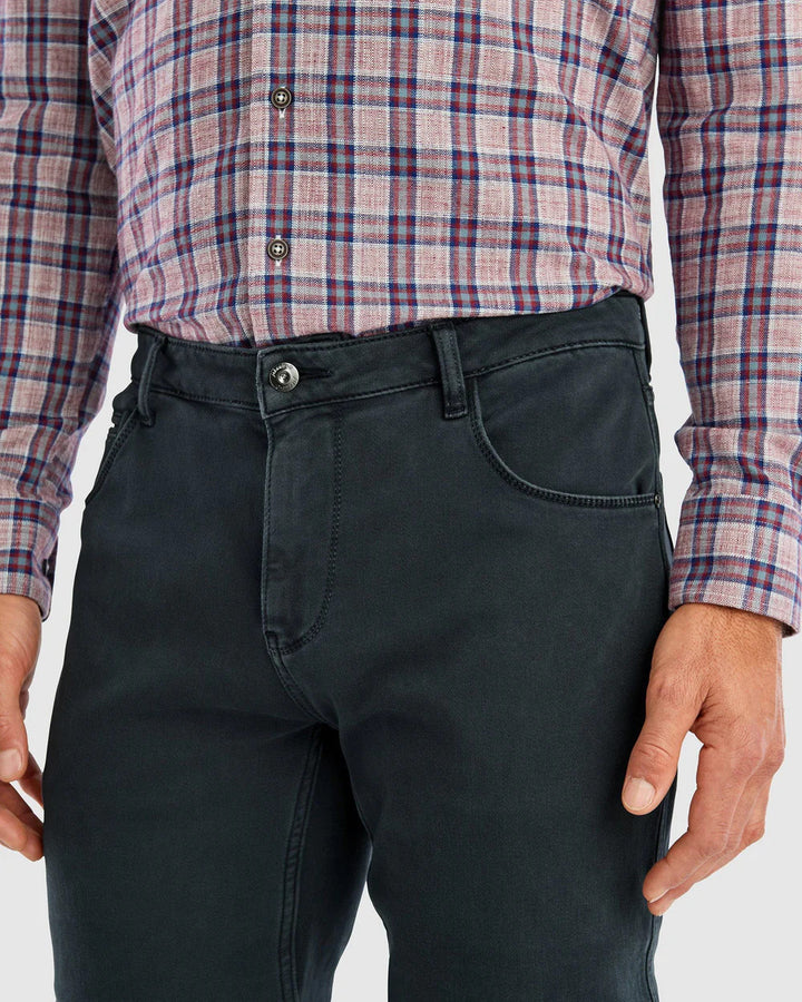 Johnnie-O Terry 5-Pocket Pant: Charcoal
