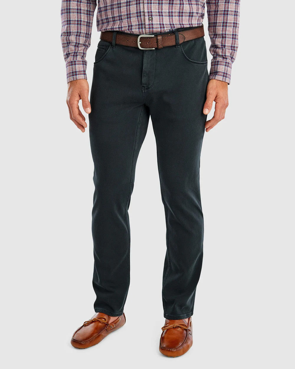 Johnnie-O Terry 5-Pocket Pant: Charcoal