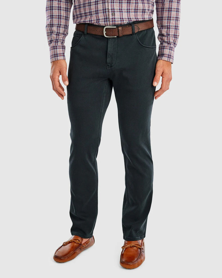 Johnnie-O Terry 5-Pocket Pant: Charcoal