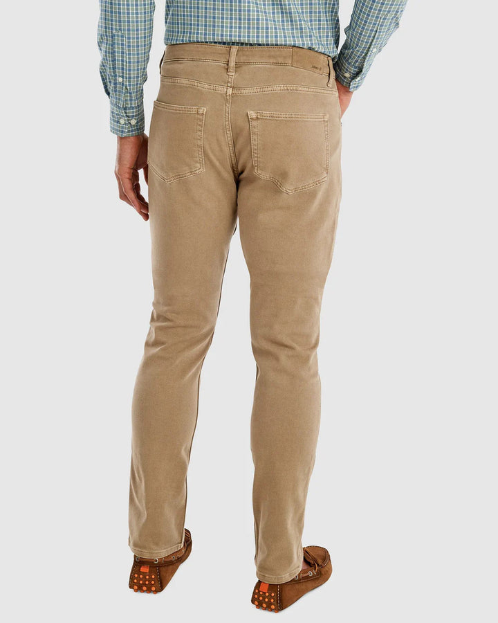 Johnnie-O Terry 5-Pocket Pant: Khaki