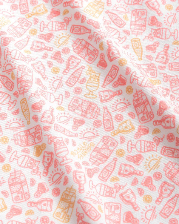 Johnnie-O Tequila Sunrise Printed Featherweight Performance Polo: Paloma