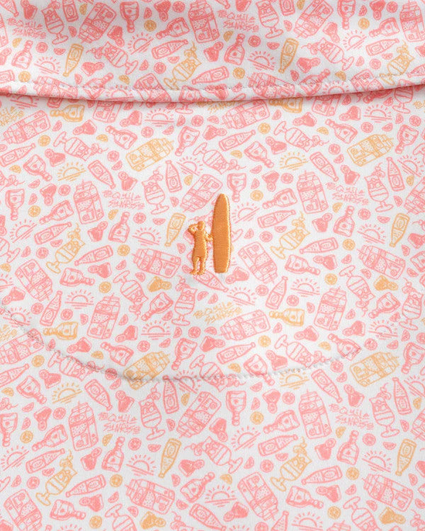 Johnnie-O Tequila Sunrise Printed Featherweight Performance Polo: Paloma