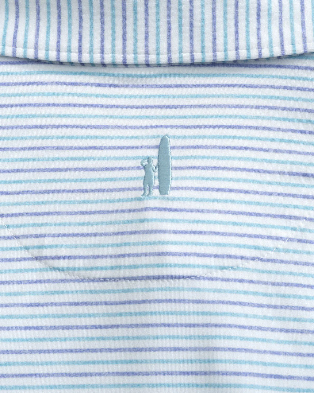Johnnie-O Vik Striped Jersey Performance Polo: Permafrost