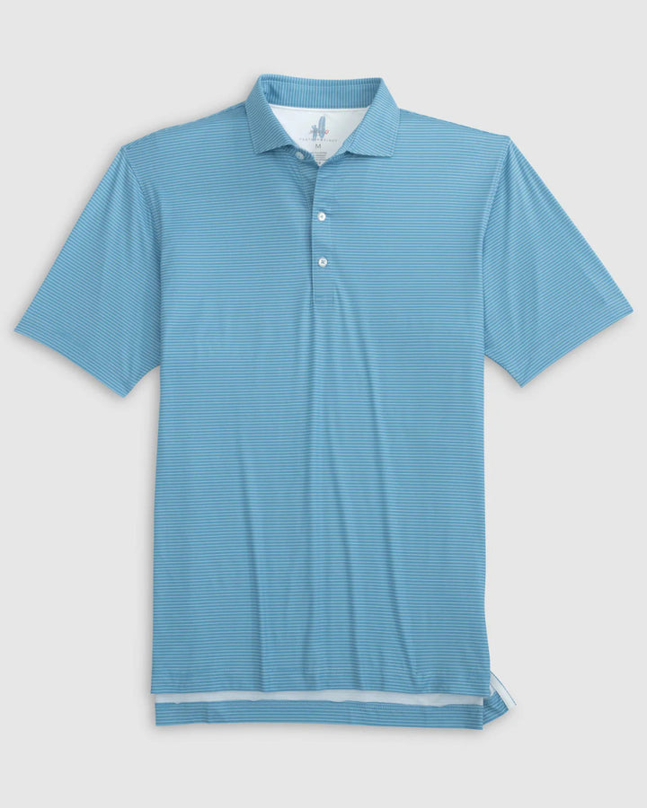 Johnnie-O Double Eagle Striped Featherweight Performance Polo: Tornado
