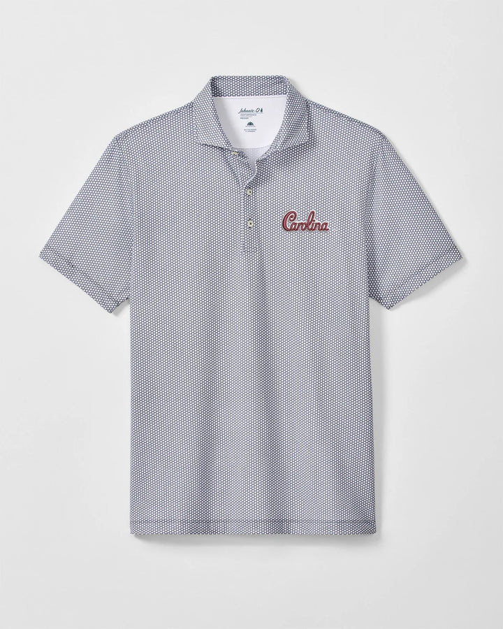 Johnnie-O University of South Carolina Hex Performance Jersey Polo - Script Logo: Black