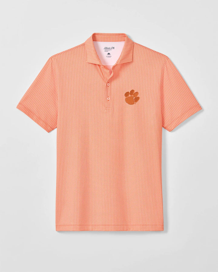 Clemson University Crosslink Printed Performance Jersey Polo: Orange