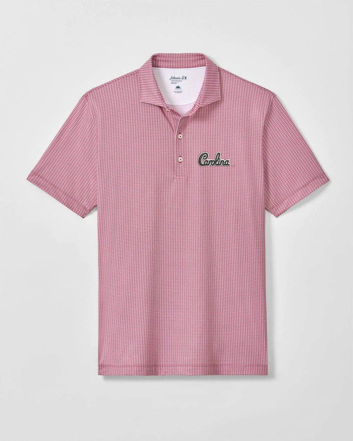 Johnnie-O University of South Carolina Crosslink Performance Jersey Polo - Script Logo: Maroon