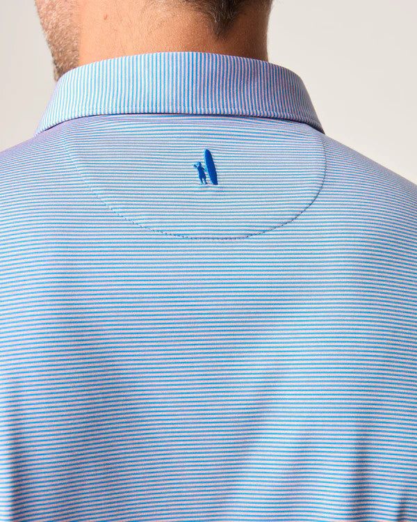 Johnnie-O Lyndon Striped Jersey Performance Polo:  Victory