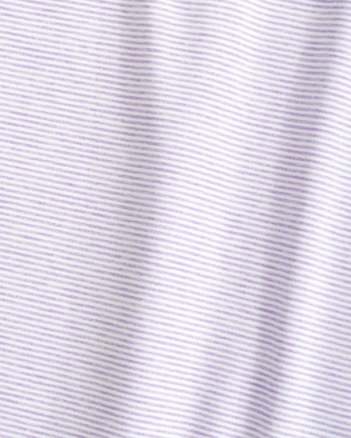 Johnnie-O Lyndon Striped Jersey Performance Polo: Tulip