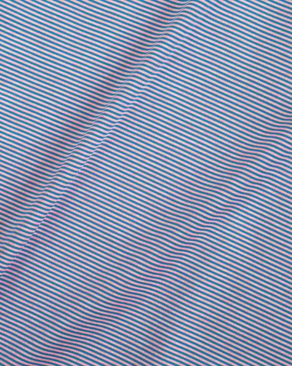 Johnnie-O Lyndon Striped Jersey Performance Polo:  Victory