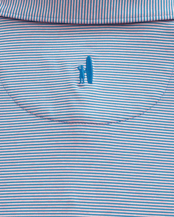 Johnnie-O Lyndon Striped Jersey Performance Polo:  Victory