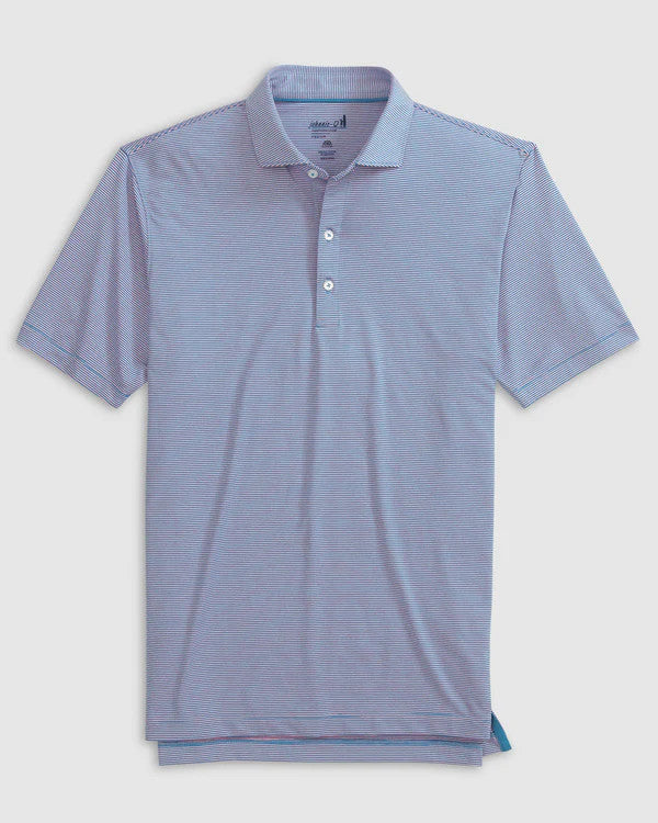 Johnnie-O Lyndon Striped Jersey Performance Polo:  Victory