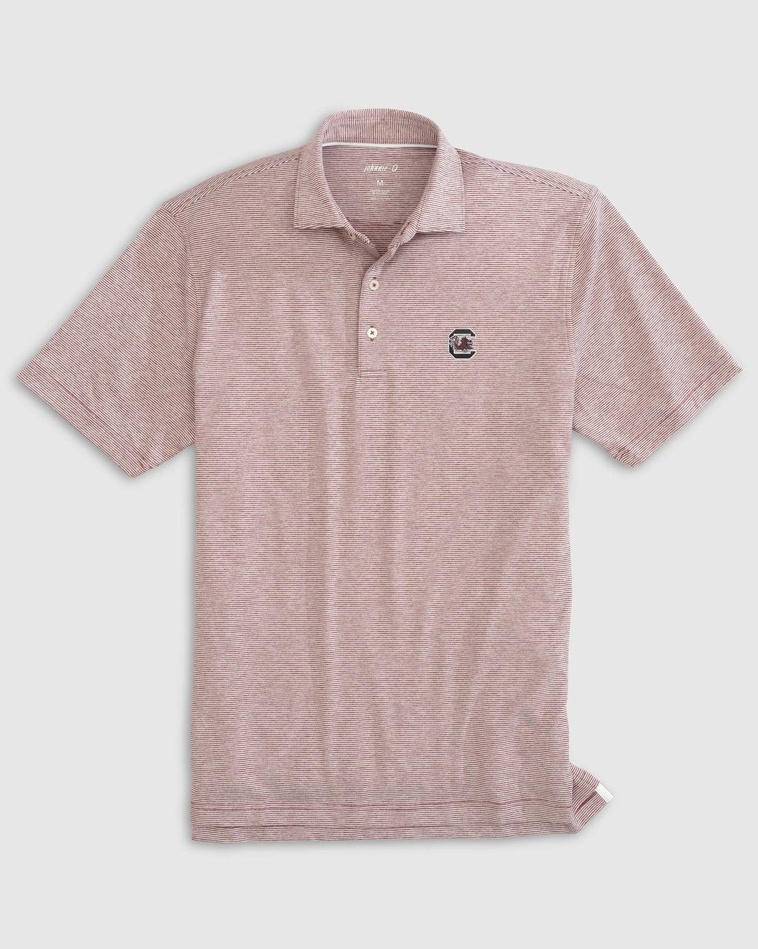 Johnnie-O University of South Carolina Lyndonn Striped Performance Jersey Polo: Maroon