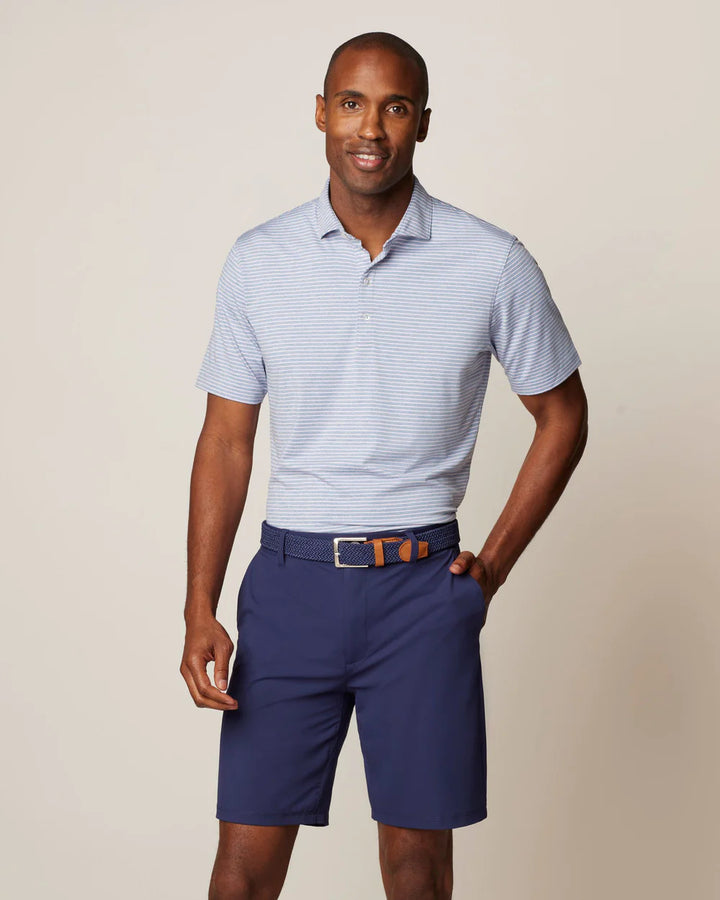 Johnnie-O Michael Striped Jersey Performance Polo: Monsoon