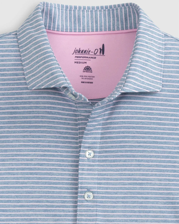 Johnnie-O Michael Striped Jersey Performance Polo: Monsoon
