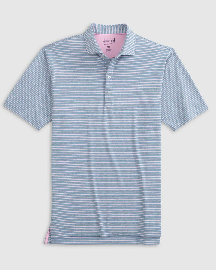 Johnnie-O Michael Striped Jersey Performance Polo: Monsoon