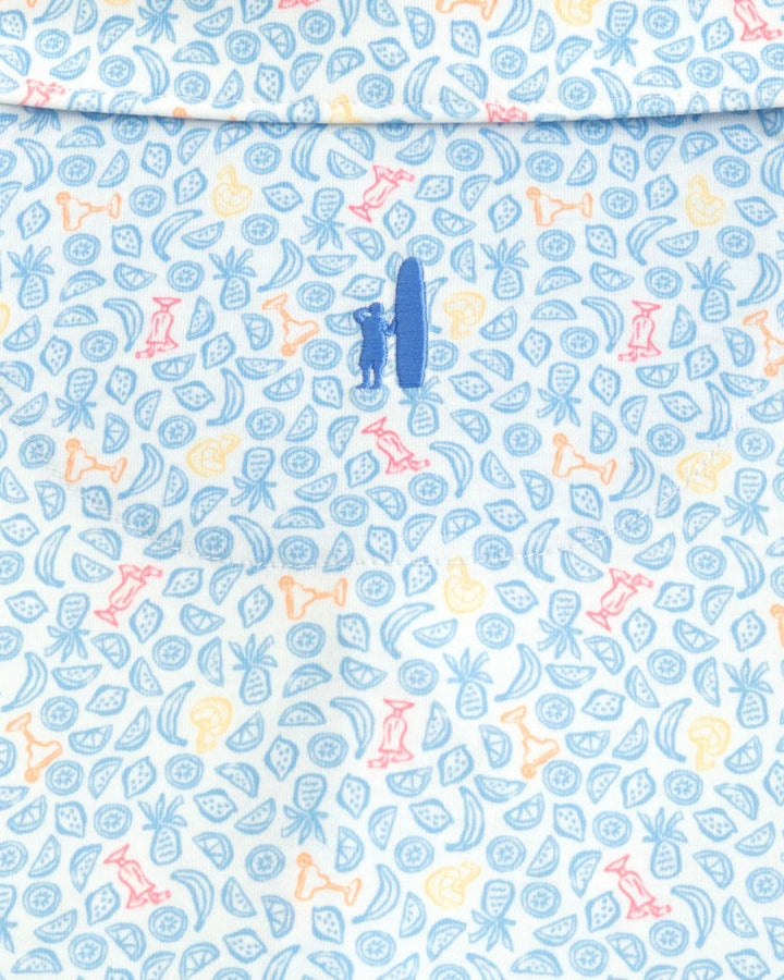 Johnnie-O Briley Printed Top Shelf Performance Polo: Malibu