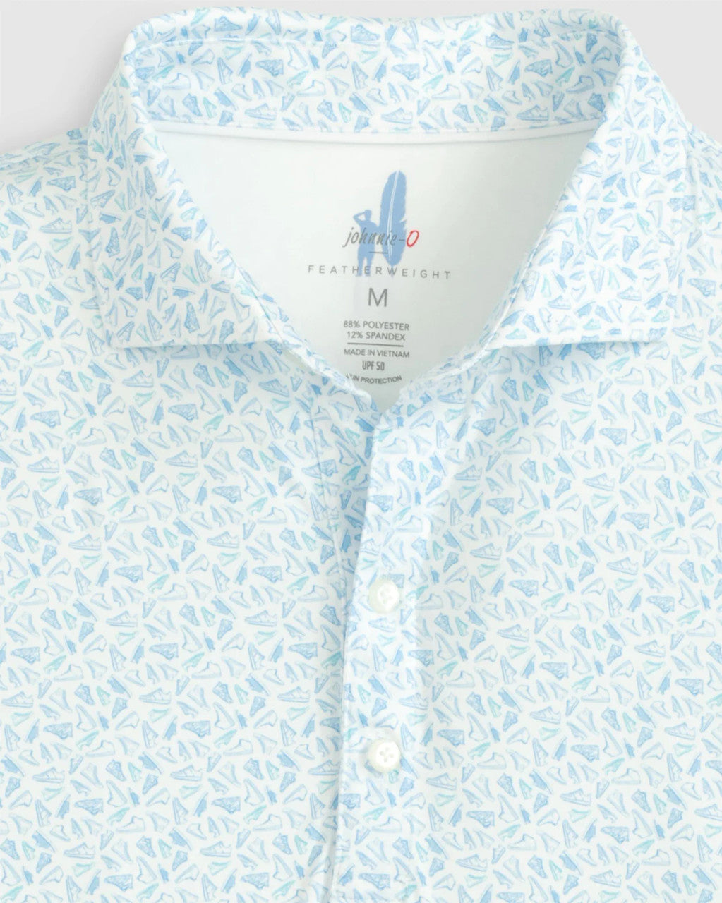 Johnnie-O Sneaks Printed Featherweight Performance Polo: Maliblu