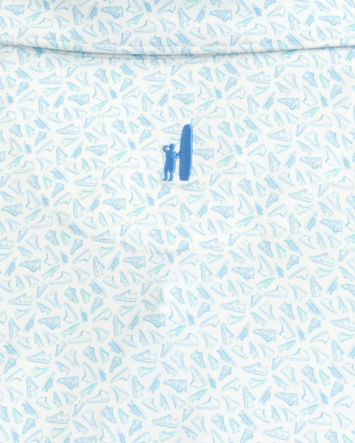 Johnnie-O Sneaks Printed Featherweight Performance Polo: Maliblu