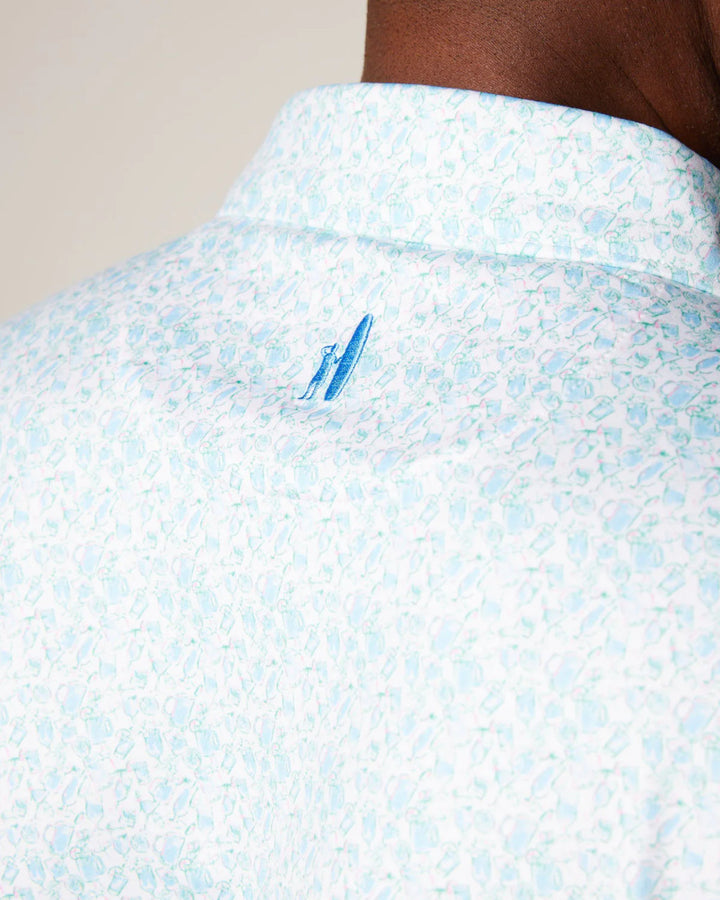 Johnnie-O Kilmer Printed Featherweight Performance Polo: Maliblu
