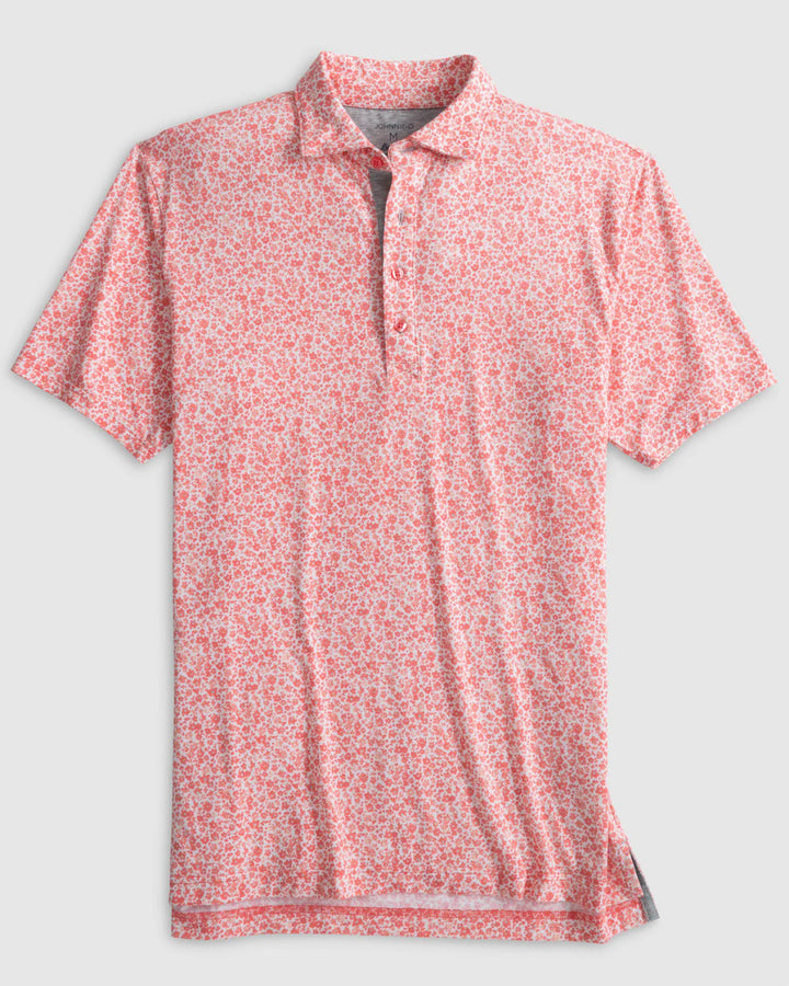 Johnnie-O Pederson Printed Linxter Cotton Performance Polo: Sun Kissed