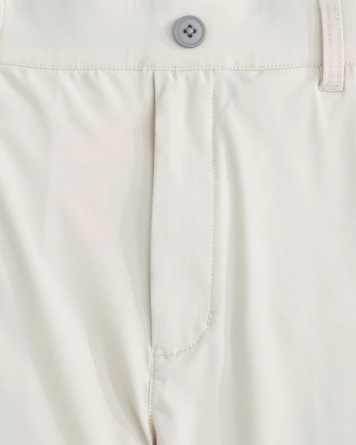 Johnnie-O Fusion Performance Elastic Waist Shorts: Stone