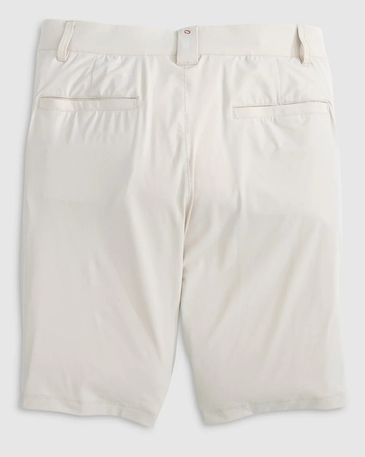 Johnnie-O Fusion Performance Elastic Waist Shorts: Stone