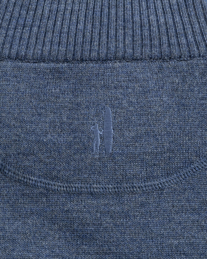 Johnnie-O Raynor Merino 1/4 Zip Sweater: Laguna Blue