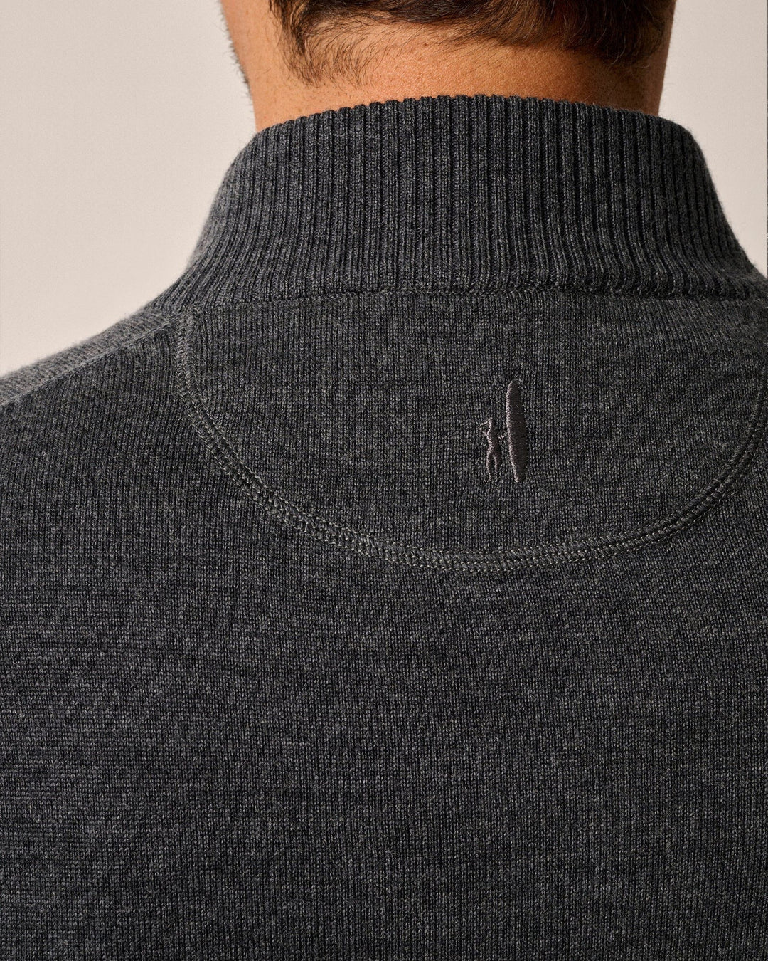 Johnnie-O Raynor Merino 1/4 Zip Sweater: Smoke