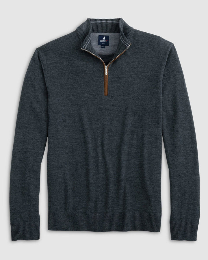 Johnnie-O Raynor Merino 1/4 Zip Sweater: Smoke