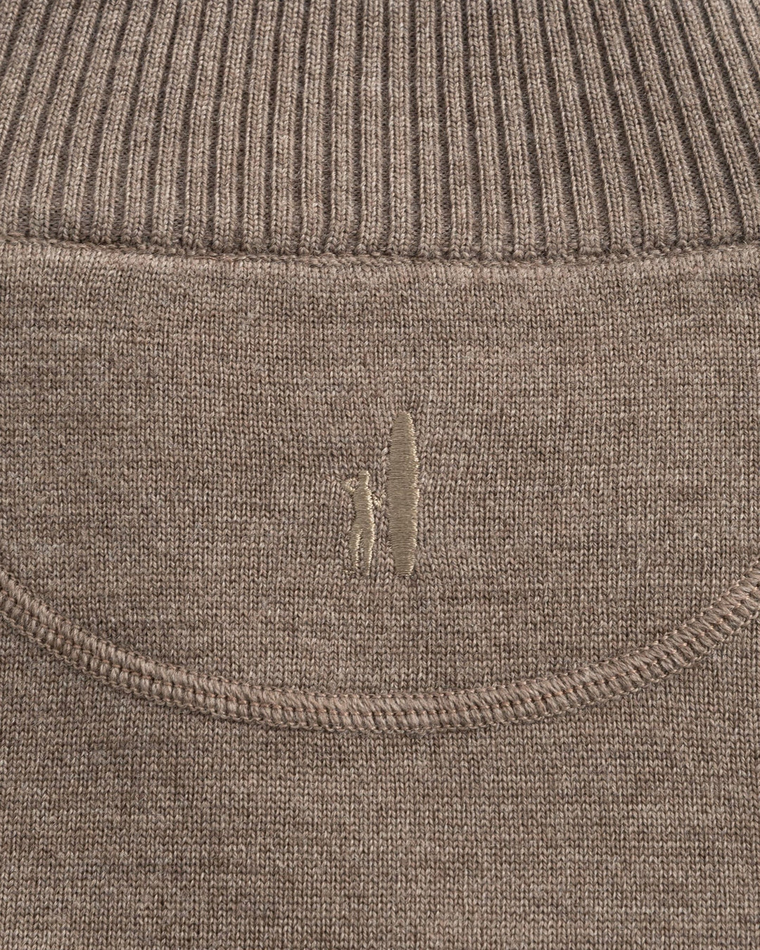 Johnnie-O Raynor Merino 1/4 Zip Sweater: Walnut