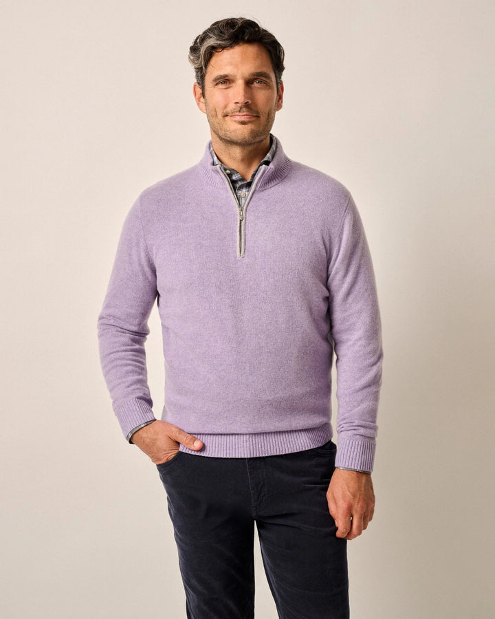 Johnnie-O Mayfair Cashmere Quarter Zip Sweater: Galaxy