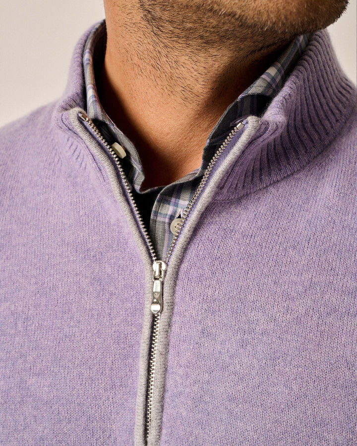 Johnnie-O Mayfair Cashmere Quarter Zip Sweater: Galaxy